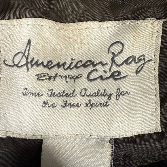 American Rag Cia Parka Jacket Women Size S Olive Green Full Zip Hooded Coat - Picture 11 of 16
